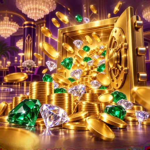 Big Money Frenzy pokie cover with gold and luxury symbols