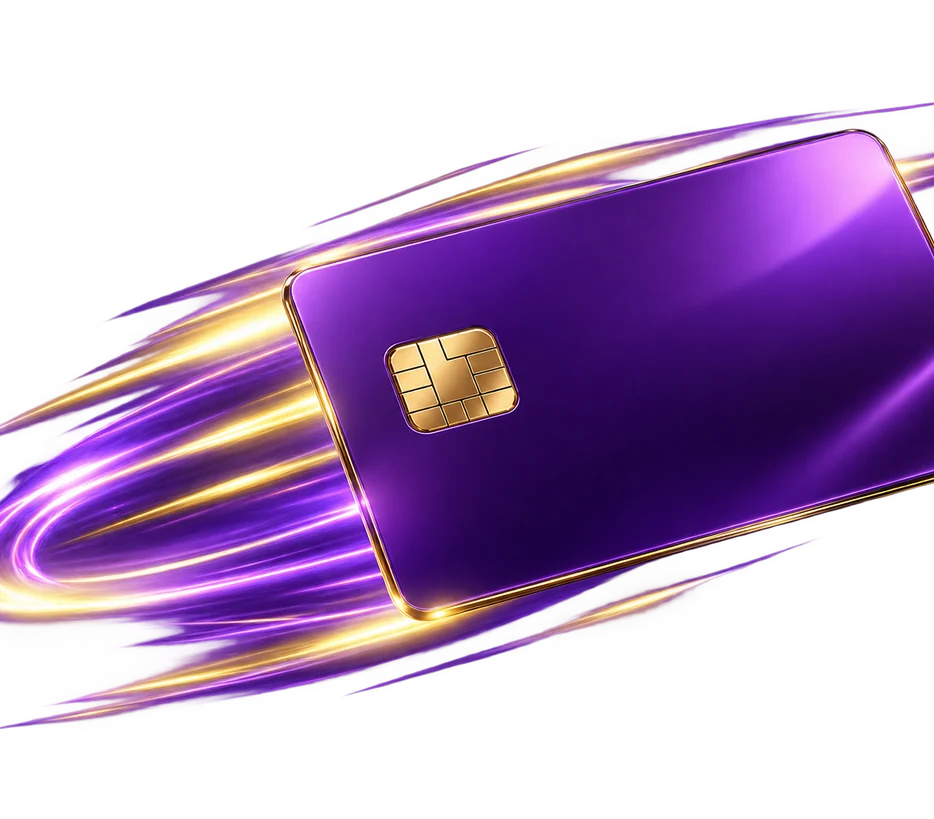 Purple Mastercard card artwork