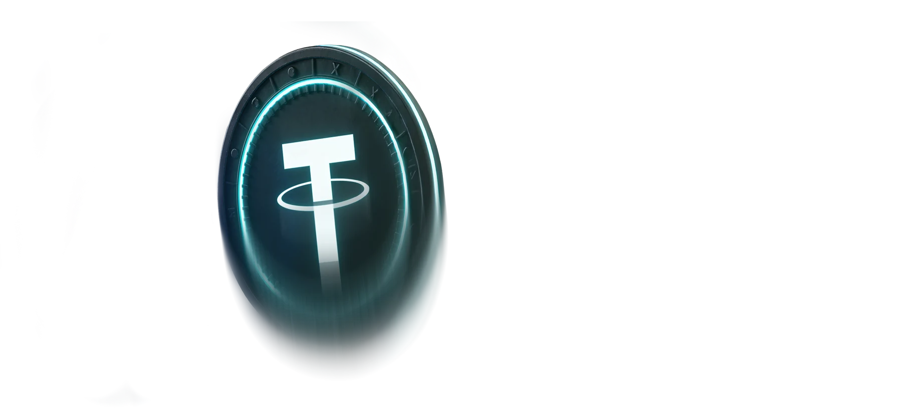 Glowing Tether coin