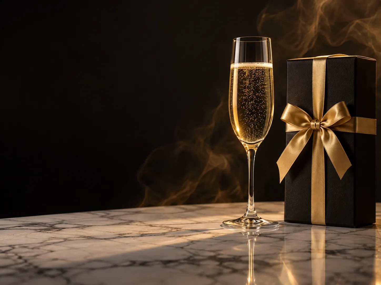 Champagne poured mid-air, marking the Friday reload